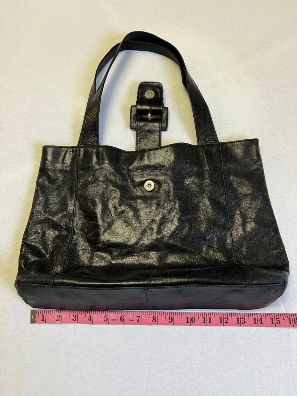 Vintage Y2K Hobo The Original Black Soft Leather Vintage Large Shoulder Tote Bag